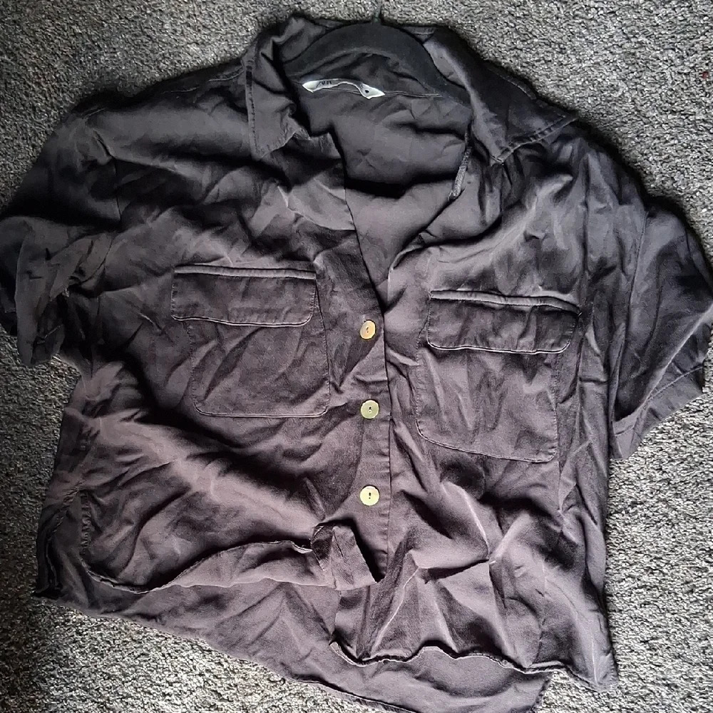 Zara Black Button-Down Shirt - Picture 4 of 5